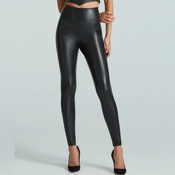 Commando women’s control top faux leather high rise legging black size medium - Picture 3 of 9